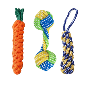 Wholesale Cartoon Colorful TPR <b>Dog</b> Chew <b>Toy</b> Durable Bite-Resistant Rope with Squeaky Feather - Product Image 2