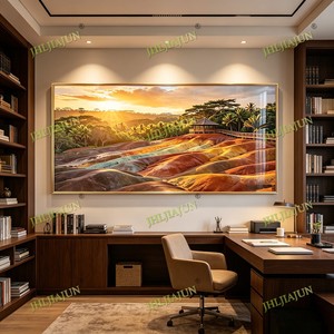 Arte Mural Islámico Moderno de Mauricio en Siete Colores, Decoración Personalizada para Sala de Estar, Pintura de Paisaje en Porcelana de Cristal - Product Image 3
