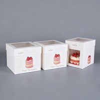 Vente en gros pas cher conception gratuite boîte d'emballage de boulangerie de qualité alimentaire gâteau biscuit dessert thé de l'après-midi boîte d'emballage d'anniversaire