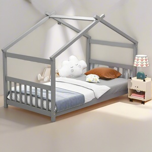 Lettino <span class=keywords><strong>per</strong></span> Bambini in Legno con Sponde di Sicurezza, Design Moderno, Ecologico, Confortevole, con Testiera, Bianco, <span class=keywords><strong>per</strong></span> Camera da Letto - Product Image 1