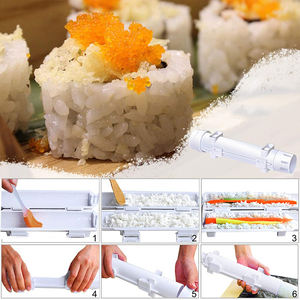 Vendedor caliente 17 en 1 accesorios de cocina hacer <span class=keywords><strong>Sushi</strong></span> plástico Bazooka molde bambú para tapetes palitos para <span class=keywords><strong>Sushi</strong></span> Kit de herramientas - Product Image 5