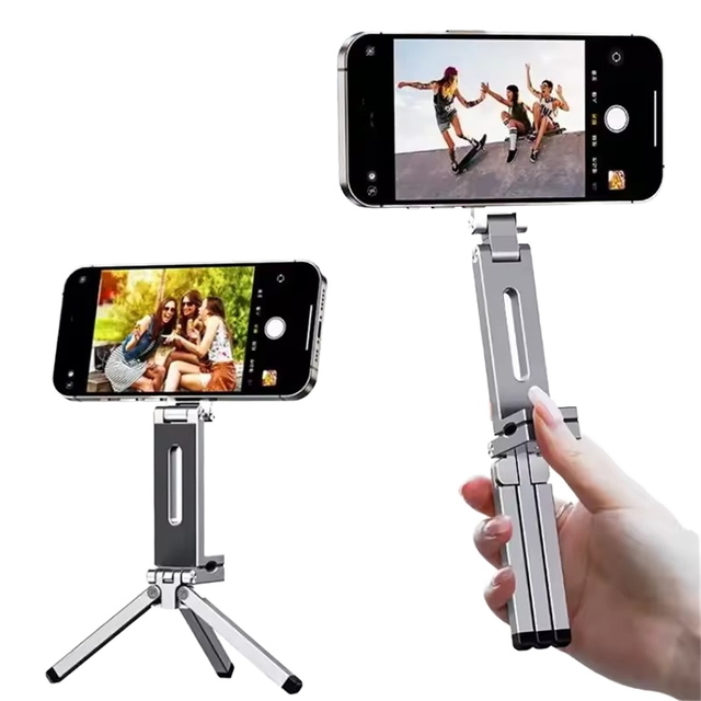 Trending Magnetic Phone Holder for IPhones 15 Pro Max Foldable Adjustable Desk Tripod Stand Universal Mobile Phone Holder