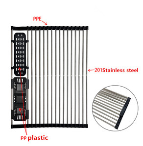 <span class=keywords><strong>Escurridor</strong></span> <span class=keywords><strong>de</strong></span> <span class=keywords><strong>Platos</strong></span> Enrollable Expandible para Fregadero, <span class=keywords><strong>Escurridor</strong></span> <span class=keywords><strong>de</strong></span> <span class=keywords><strong>Platos</strong></span> Enrollable <span class=keywords><strong>de</strong></span> Acero Inoxidable para Cocina - Product Image 4