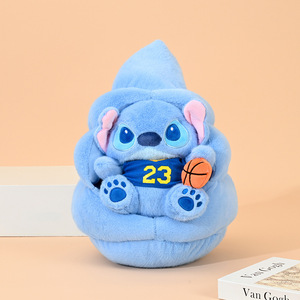 Logotipo personalizado Stitchh juguete de peluche en forma de caca cojín juego de baloncesto monstruo azul muñeco de peluche sofá cojín decoración del hogar - Product Image 5