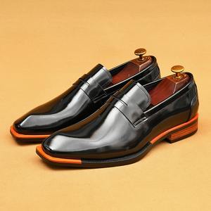 Mocasines de plataforma brillante de cuero genuino superventas para negocios, zapatos formales transpirables informales de estilo británico para Primavera/Verano - Product Image 6