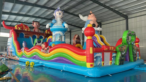 Panda chủ đề Inflatable <span class=keywords><strong>Bouncer</strong></span> Trampoline công viên lớn Inflatable nhảy lâu đài ngoài trời nhà máy tùy biến với Blower - Product Image 4