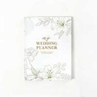 Service d'impression personnalisé de planificateurs : agenda de planification de mariage à couverture rigide, livre d'or de mariage, planificateur de mariage avec logo en feuille d'or