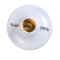Douille de lampe E27 simple en plastique blanc avec vis dorée, accessoires d'éclairage pour l'installation d'ampoules LED
