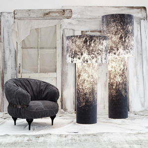 Ý hình ống Đèn sàn hiện đại đơn giản phòng khách sofa cạnh Đen lưới màu đỏ phòng ngủ đèn cạnh giường ngủ - Product Image 3