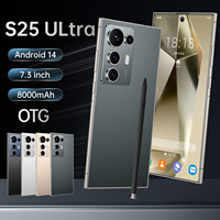Smartphone Original 2025 Ultra 5G Android 14 S25 16 Go + 1 To Écran HD 7,3 pouces Déverrouillage Facial Processeur Déca-cœur Charge Rapide 100 W CDMA pour le Gaming