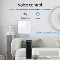 Interrupteur mural intelligent Zigbee avec panneau tactile en verre, compatible Tuya Smart Life, Alexa, Google Assistant, pour maison intelligente