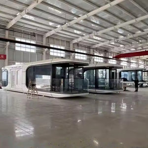 Готовый передвижной дом, стальная конструкция, сборный дом, плоская упаковка для отеля или квартиры, дизайн космической капсулы - Product Image 2