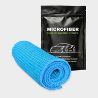 Kain Lap Kaca Mikrofiber Waffle Weave Bebas Serat, Anti Gores, Sarang Lebah, Profesional untuk Detailing Mobil, Handuk Pengering Cuci Mobil