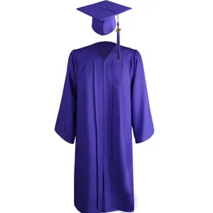 高品质定制大学高中幼儿园毕业礼服套装包括帽子和连衣裙