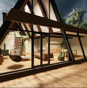 Biệt thự sang trọng nhà gỗ lắp ghép 60 ㎡   Nhà gỗ tam giác có gác xép giá rẻ, kiểu nhà nông thôn - Product Image 2