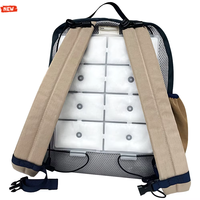 Sac à dos isotherme rayé en polyester avec coussin de refroidissement PCM pour l'été, sac à dos à gel froid pour le dos, vente en gros