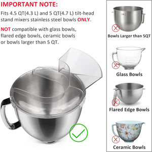 Copertura scudo di versamento per kitchen aid 4.5-5qt cappe con cassone ribaltabile per acciaio vetro <span class=keywords><strong>ceramica</strong></span> paraspruzzi miscelatori a testa inclinabile - Product Image 5