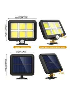 Lámpara <span class=keywords><strong>Solar</strong></span> de Pared Dividida de 120 COB con Control Remoto, Impermeable y con <span class=keywords><strong>Sensor</strong></span> de <span class=keywords><strong>Movimiento</strong></span> para Uso en Exteriores - Product Image 3