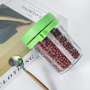 Tarros de vidrio Mason de boca ancha de 10 oz personalizados al por mayor para desayunos y avena nocturna con tapa de plástico y cuchara - Product Image 6