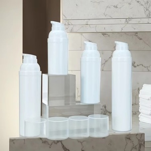 Luxury White Lotion <b>Pump</b> Sample Cream 30ml 50ml 100ml Airless <b>Bottle</b> with <b>Pump</b> Sprayer for Face Mask in Stock - Product Image 1