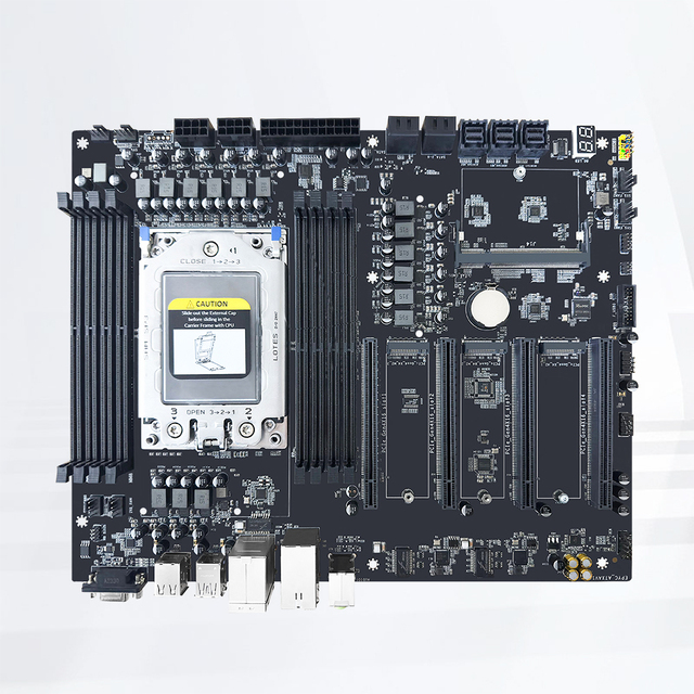 AMD EPYC 7002 7003 Series Server Motherboard E-ATX Form Factor DDR4 64 Cores DDR4-3200 3*LAN PCIe 4.0 X16 Expansion 3 M.2 SATA