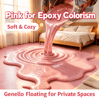 Revêtement liquide époxy auto-nivelant à base de ciment et de sable coloré, écologique, imperméable, antidérapant et résistant à l'usure, effet marbre