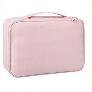 Sac de rangement portable pour pinceaux de maquillage en polyester écologique, résistant à l'eau, avec fermeture éclair, grande capacité, idéal pour les voyages - Product Image 4