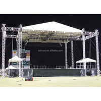 Aleación de aluminio al aire libre concierto escenario arco techo sistema de armadura portátil triángulo altavoz armadura plataforma diseño soporte pantalla TUV