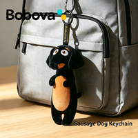 Gantungan Kunci Anjing Dachshund Boneka Plush Custom, Liontin Anjing Pendek Isi Kapas PP, Hewan Boneka Lucu, Hadiah Ulang Tahun, Penghibur untuk Anak-Anak Balita