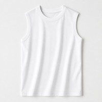Tank Top Wanita Katun Tanpa Lengan 230G 4 Warna Katun Combed Kaos Dalam Kerah Bulat Grosir Custom Logo S-2XL