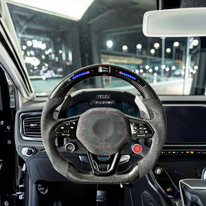 Utilisé pour Volkswagen <span class=keywords><strong>Golf</strong></span> 8 Polo <span class=keywords><strong>GTI</strong></span> Modification de volant, volant en fibre de carbone à diode électroluminescente en carbone forgé - Product Image 6