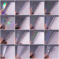 Film de laminage à froid holographique lenticulaire 3D en rouleau 1,27 m x 50 m 125 microns auto-adhésif PVC/PET souple pour usage alimentaire