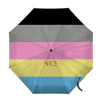 Parapluie à thème arc-en-ciel, drapeau gay pangender, compact, idéal pour les trajets quotidiens, protection solaire et cadeaux souvenirs pour occasions spéciales
