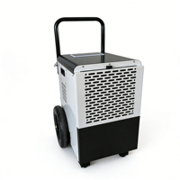 Déshumidificateur Commercial Compact en Métal 50L (125 Pintes) avec Wi-Fi et Dégivrage Automatique, avec Réservoir pour la Restauration après Dégâts d'Eau
