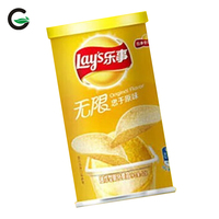 Suministro Directo de Fábrica Lay's: Patatas Fritas Lay's en Vaso de 40g, Snack Crujiente Semiblando con Sabor Salado, Snack Exótico en Lata