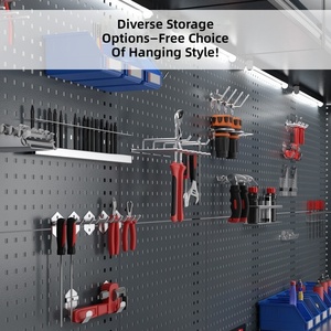 Professional Modular Garage Organization System Tall Cabinet <strong>Pegboard</strong> Panel Drawers Complete Workshop Tool Storage Set OEM Cold - Product Image 5