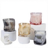 Bougie en cire de soja personnalisée, artisanale, non toxique, de luxe, en verre, aromathérapie, cadeau pour les fêtes de Noël