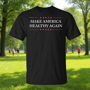 T-shirt promotionnel noir pour hommes « Make America Healthy Again » - Product Image 3