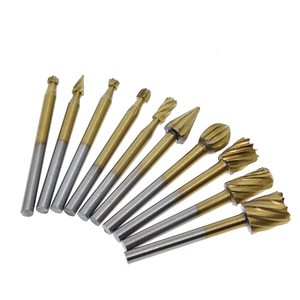TZT 10 pièces 1/8 HSS routage routeur forets ensemble <span class=keywords><strong>Dremel</strong></span> carbure fraises rotatives outils <span class=keywords><strong>bois</strong></span> pierre métal racine sculpture fraise - Product Image 3
