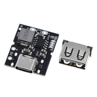 Convertisseur élévateur de tension USB Type-C 5V 2A, module d'alimentation, carte de protection de charge de batterie au lithium, affichage LED USB pour chargeur DIY