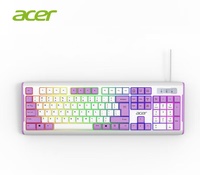 Teclado de Computadora con Cable Acer OKB0A0 con Retroiluminación LED de Arcoíris, Estilo Proyección, Producto Nuevo