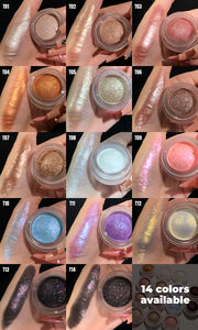 Palette di Ombretti Personalizzate con Basso MOQ, Ombretti Metallici Glitterati Singoli, Duo Chrome, Ombretti Cremosi Diamantati, Etichetta Privata - Product Image 3