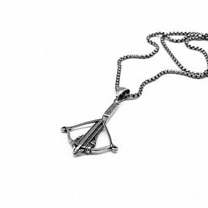Yunnique-collar con colgante de flecha de acero inoxidable para hombre, diseño de arco Retro, joyería de moda - Product Image 5