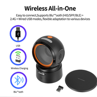 Lector de Códigos de Barras Inalámbrico JINGXIN Resistente a Caídas de 1.5m, 640*480, 120fps, Bluetooth, Manos Libres, para Sistema POS de Supermercado