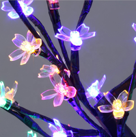 Prise de batterie USB 45cm 24/36/48 ampoules Noël Maison Mariage Arbre artificiel Table Nuit Fleur Fleurissante Led Cerisier Lumière d'arbre