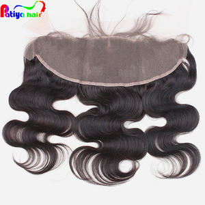 Frontale dell'onda del corpo 13x4 13x6 Pre sbiancato Pre pizzicato pizzo frontale capelli grezzi pizzo trasparente o chiusura frontale in pizzo HD da orecchio a orecchio - Product Image 1