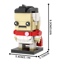 MOC7850 Omni-Man 207 pièces Têtes carrées Anime Héros Invincible Blocs de construction en plastique à assembler DIY Éducatifs Jouets Cadeaux pour Enfants
