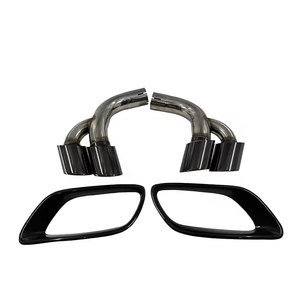 Punta de escape rectangular negra de acero inoxidable con cuatro salidas para BMW <span class=keywords><strong>X6</strong></span> 35i (2008-2013) y E71 50i <span class=keywords><strong>M50D</strong></span> - Product Image 1