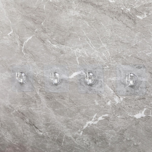 Ganchos adhesivos transparentes, al por mayor, sin residuos, ganchos adhesivos fuertes para paredes de cocina, ganchos tipo cuerno. - Product Image 1