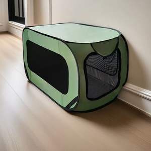 กรงสัตว์เลี้ยงแบบพกพาระบายอากาศได้กลางแจ้งบ้านแมวกันน้ำพับได้พร้อมซิปปิดรูปแบบทึบสำหรับแมวสุนัข - Product Image 6